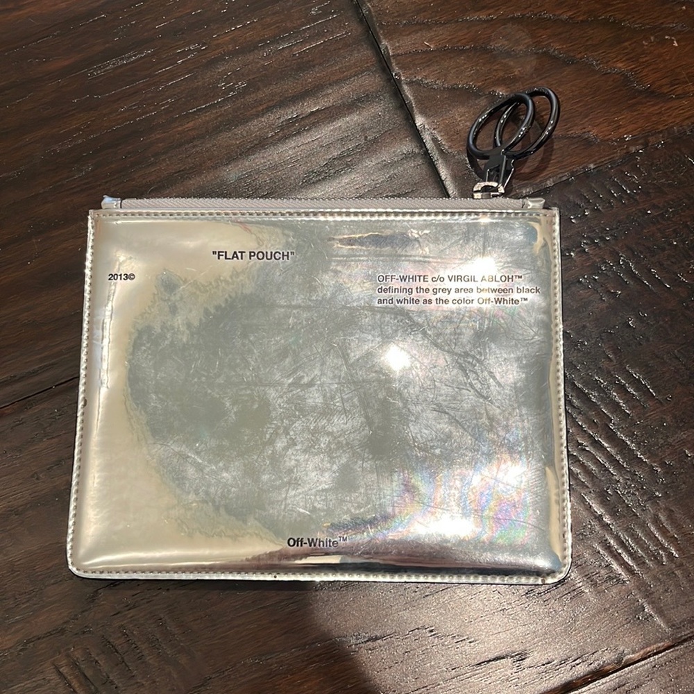 Off White Reflective Mirror "Flat Pouch " - image 1